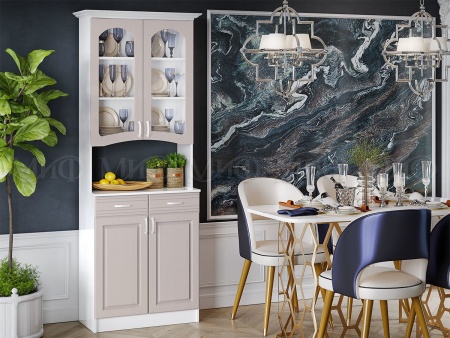 Буфет Кармен 2-х Створчатый МДФ (Ш-800 x Г-430 х В-2250 мм)/Разные Цвета