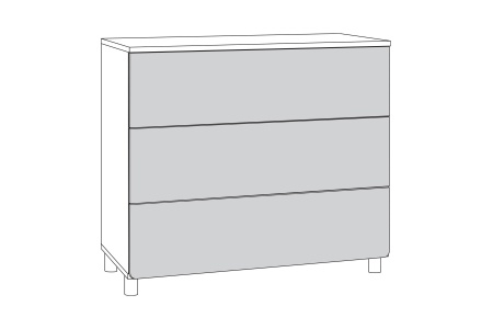 Комод Эйп 13.322 белый шагрень / дуб белый