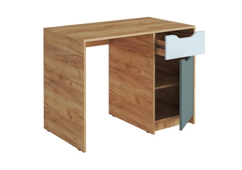 Стол письменный Rich дуб крафт золотой / мята / сумеречный голубой