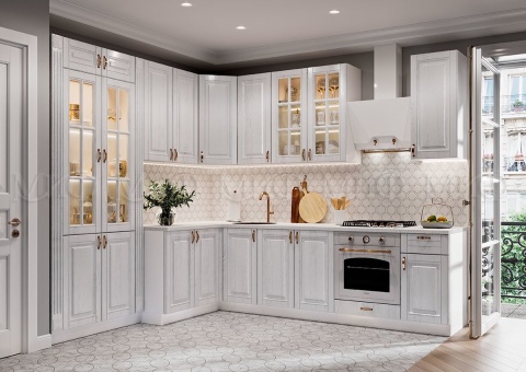 Кухонный Гарнитур Угловой Элит №2 2400 х 2800 мм (Высота Верхних Ящиков-900 мм)/Разные Цвета