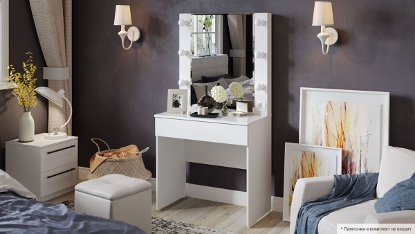 Стол туалетный «Марго» Белый (Ш-800/В-1555/Г-464 мм)